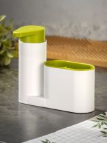 Органайзер для кухни пластик, дозатор для мыла, стакан, белый, Y4-7227