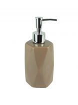 Дозатор для жидкого мыла, Delphinium, Техно, керамика, 7.5х7.5х18 см, 300 мл, мокко