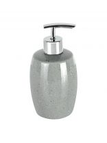 Дозатор для жидкого мыла, Delphinium, Серый гранит, керамика, 8х8х16 см, 300 мл