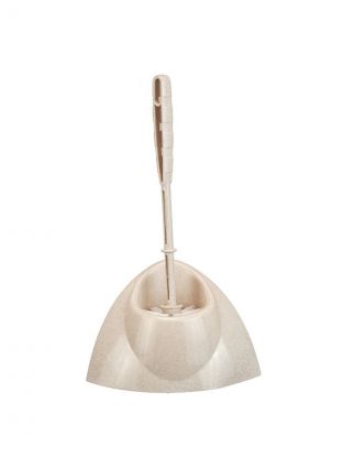 Ерш для туалета Idea, Блеск, напольный, уголок, полипропилен, бежевый мрамор, М 5012