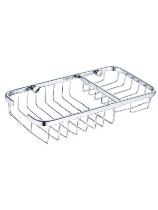 Полка для ванной нержавеющая сталь, настенная, прямая, 22х7 см, Solinne, Base, 2552.384