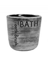 Стакан для зубных щеток, 11.5х7.5х10 см, черный, Delphinium, Галактика, 106325