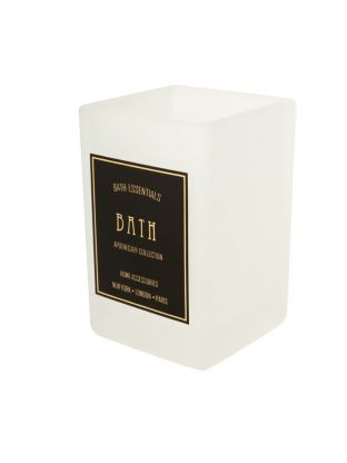 Стакан для зубных щеток, 6.7х6.7х10 см, стекло, черно-белый, Zenfort, Оптима, 106773