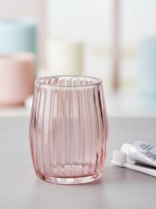 Стакан для зубных щеток, 8.1x10.1 см, стекло, Розовая дымка, GL1001KA-TB
