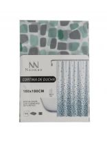 Штора для ванн 180х180 см, полиэстер, Мозайка, зеленая, A310061