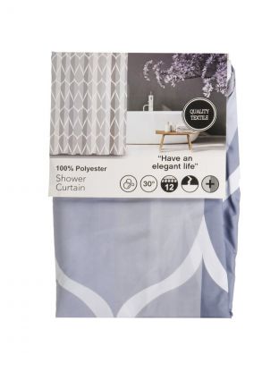 Штора для ванн 180х180 см, полиэстер, Гравитация, A310045