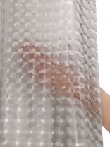 Штора для ванн 180х180 см, EVA, Dekotex, Sweet Sun Square, серая, 3D