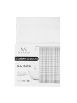 Штора для ванн 180х180 см, Peva, Naonao, серые полосы, A310131