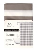 Штора для ванн 180х180 см, Peva, Naonao, темная полоска, A310130