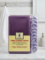 Штора для ванн 180х180 см, полиэстер, Фиолетовый однотонный, с кольцами, Y4-11144