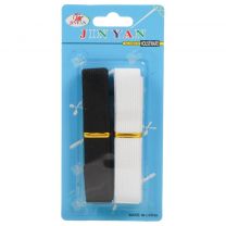 Тесьма эластичная белый, черный, 100х2 см, A180005