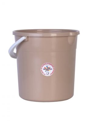 Ведро пластик, 7 л, капучино, пищевое, со сливом, Sparkplast, IS400010/16