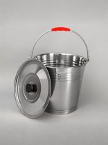 Ведро металл, 10 л, с крышкой, хозяйственное, Катунь, AST-002-ВД-10