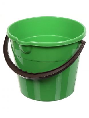 Ведро пластик, 10 л, салатовое, хозяйственное, со сливом, Мультипласт, Классика, MPG8355