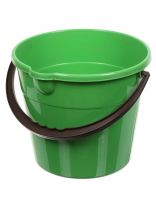Ведро пластик, 10 л, салатовое, хозяйственное, со сливом, Мультипласт, Классика, MPG8355