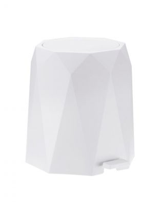 Контейнер для мусора пластик, 4.5 л, педаль, белый, Idea, Призма, М 2482