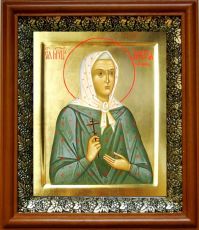 Икона Анисия Масланова в киоте с басмой Виноградная Лоза (UV-печать)(30082)