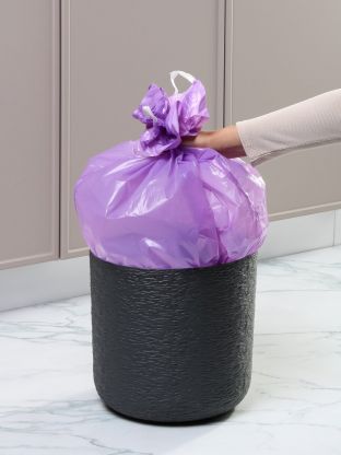 Пакеты для мусора 60 л, 10 шт, 35 мкм, с завязками, 5 рулонов, цветные, Марья Искусница