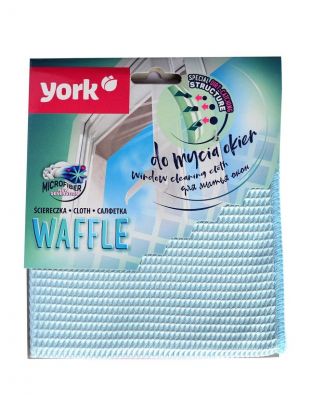 Салфетка для окон, микрофибра, 35 х 35 см, York, вафельная, 026280