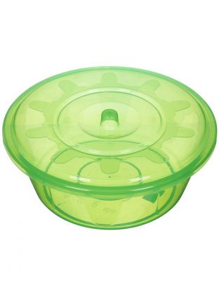 Таз пластик, 10 л, круглый, с крышкой, Хозяюшка, в ассортименте, Альтернатива, М1294