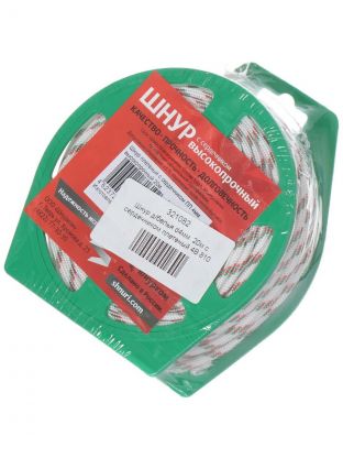 Шнур диаметр 4 мм, с сердечником плетенный, катушка с подвесом, 4В 810, 20 м