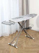 Доска гладильная 129.5х46 см, подставка для утюга, полка для белья, удлинитель 3 м, Марья Искусница