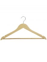 Вешалка-плечики для одежды, 44.5 см, дерево, с перекладиной, светлое дерево, Марья Искусница, LH002