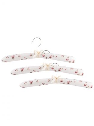 Вешалки-плечики для одежды, 37.5 см, поролон, полиэстер, металл, 3 шт, в ассортименте, Рыжий кот, 102534