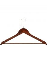 Вешалка-плечики для одежды, 45 см, усиленная, темное дерево, A200165