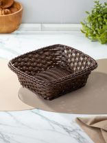 Корзина декоративная 23х23х8 см, квадратная, плетеная, Y4-8902