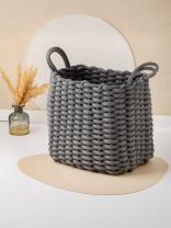 Корзина 30х21х26 см, прямоугольная, плетеная, серая, Y4-8943