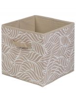 Коробка для хранения, 30х30х30 см, бежевая, Листья, UC-217