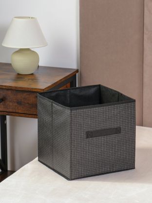 Кофр для хранения, складной, 28х28х28 см, черная клетка, A190059