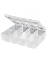 Органайзер для хранения, пластик, 8 ячеек, 8.2х10.5х3 см, прозрачный, Berossi, АС 40900000