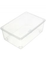 Ящик хозяйственный 10 л, 37х25х14 см, с крышкой, прозрачный, Idea, М 2352