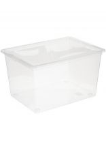 Ящик хозяйственный 50 л, 53х30х37 см, с крышкой, прозрачный, Idea, М 2354