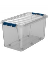 Ящик хозяйственный 70 л, 72х39х37.5 см, с крышкой, на колесах, Полимербыт, Профи Комфорт, С79900