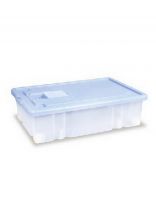 Ящик хозяйственный, 36 л, 61х40х17 см, с крышкой, в ассортименте, Darel, ЯФ0136