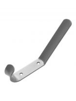 Крючок-вешалка 2-рожковый, сталь, Домарт, серый металлик