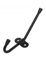 Крючок-вешалка двойной, сталь, Домарт, черный
