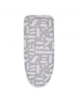 Чехол для гладильной доски/ парогенератора с поролоном, 130х52 см, серый, широкий, Марья Искусница, ЧП2