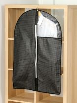 Чехол для одежды 60х90 см, без кармана, с окном, Черная клетка, A190072