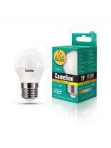 Лампа светодиодная E27, 7 Вт, 60 Вт, 220 В, шар, 3000 К, теплый белый свет, Camelion, 12070