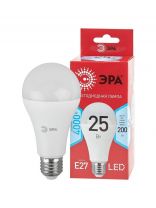 Лампа светодиодная E27, 25 Вт, 200 Вт, груша, 4000 К, нейтральный белый свет, Эра, Red Line