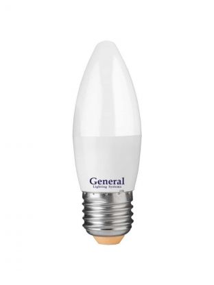 Лампа светодиодная E27, 12 Вт, 230 В, свеча, 4500 К, нейтральный белый свет, General Lighting Systems, GLDEN-CF, CF, 661093