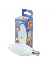 Лампа светодиодная E14, 9 Вт, 75 Вт, свеча, 5000 К, холодный белый свет, JazzWay, PLED- SP C37