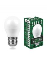 Лампа светодиодная E27, 9 Вт, 90 Вт, 230 В, шар, 4000 К, нейтральный белый свет, Saffit, SBG4509, G45, 55083