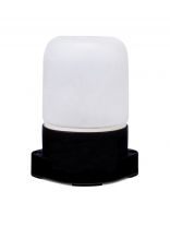 Светильник для бани, General Lighting Systems, GCF-SNP-60-E27-IP65-W,4377, 60 Вт, E27, на 1 лампочку, IP65, НПБ-400, КСС-001, 230В, пластик, черный, 437785