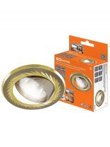 Светильник встраиваемый поворотный, СВ 02-02, G5.3, MR16, 50 Вт, матовый никель, золотой, TDM Electric, SQ0359-0004