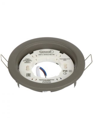 Светильник светодиодный встраиваемый, GX53, 10.8х3.8 см, матовый, графит, General Lighting Systems, GCL-GX53-H38